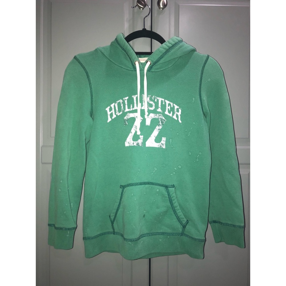 Hollister Paint Splatter Crop Hoodie